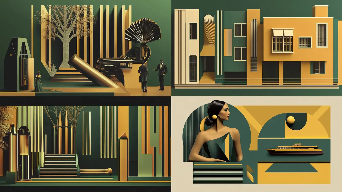 Surreal Architectural Elegance with a Mid-Century Modern Aesthetic - Midjourney sref style