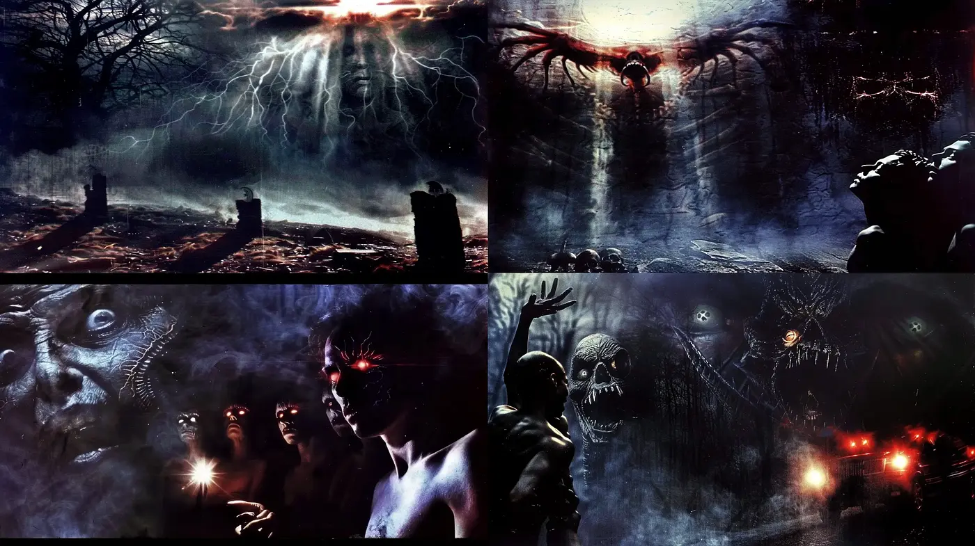 Gothic Eerie Visions with Surrealistic Overtones - Midjourney sref style