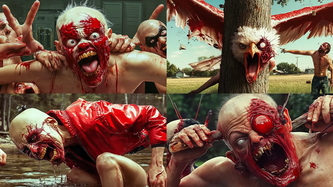Gritty Hyper-Realism with Intense Horror Undertones - Midjourney sref style