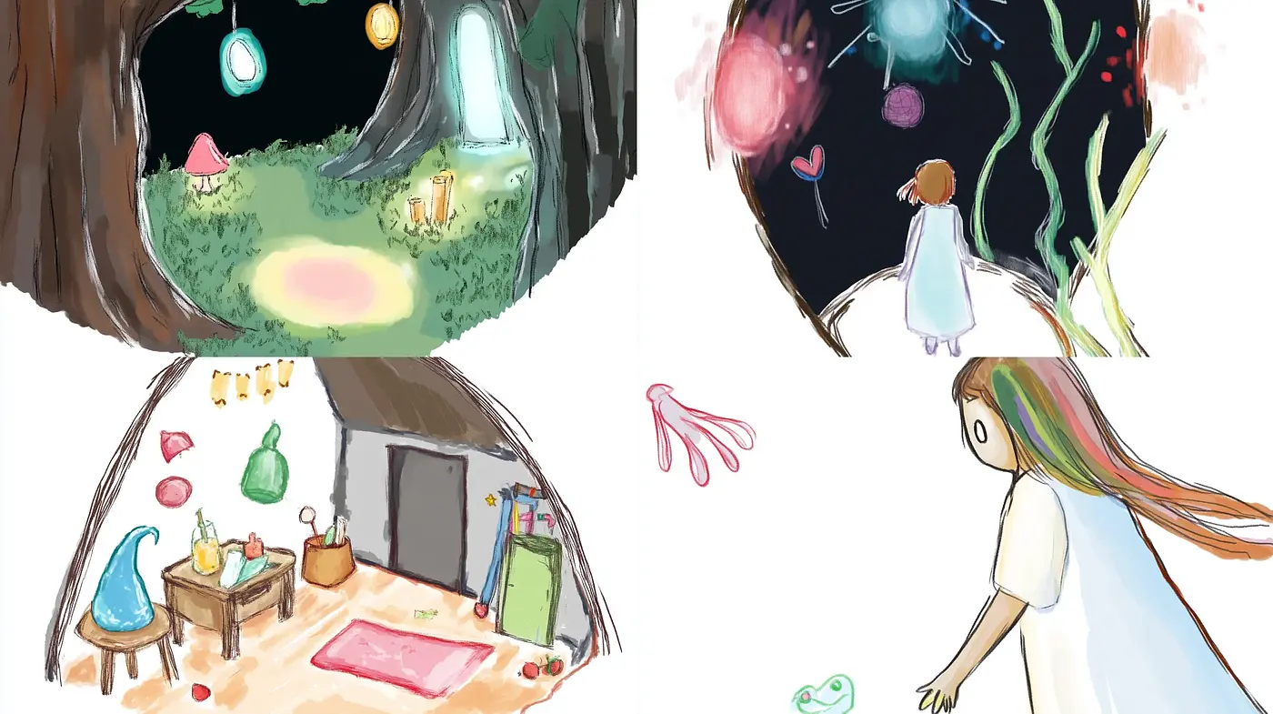 Enchanted Whimsicality: A Fusion of Dreamy Pastels and Fairytale Imagery - Midjourney sref style