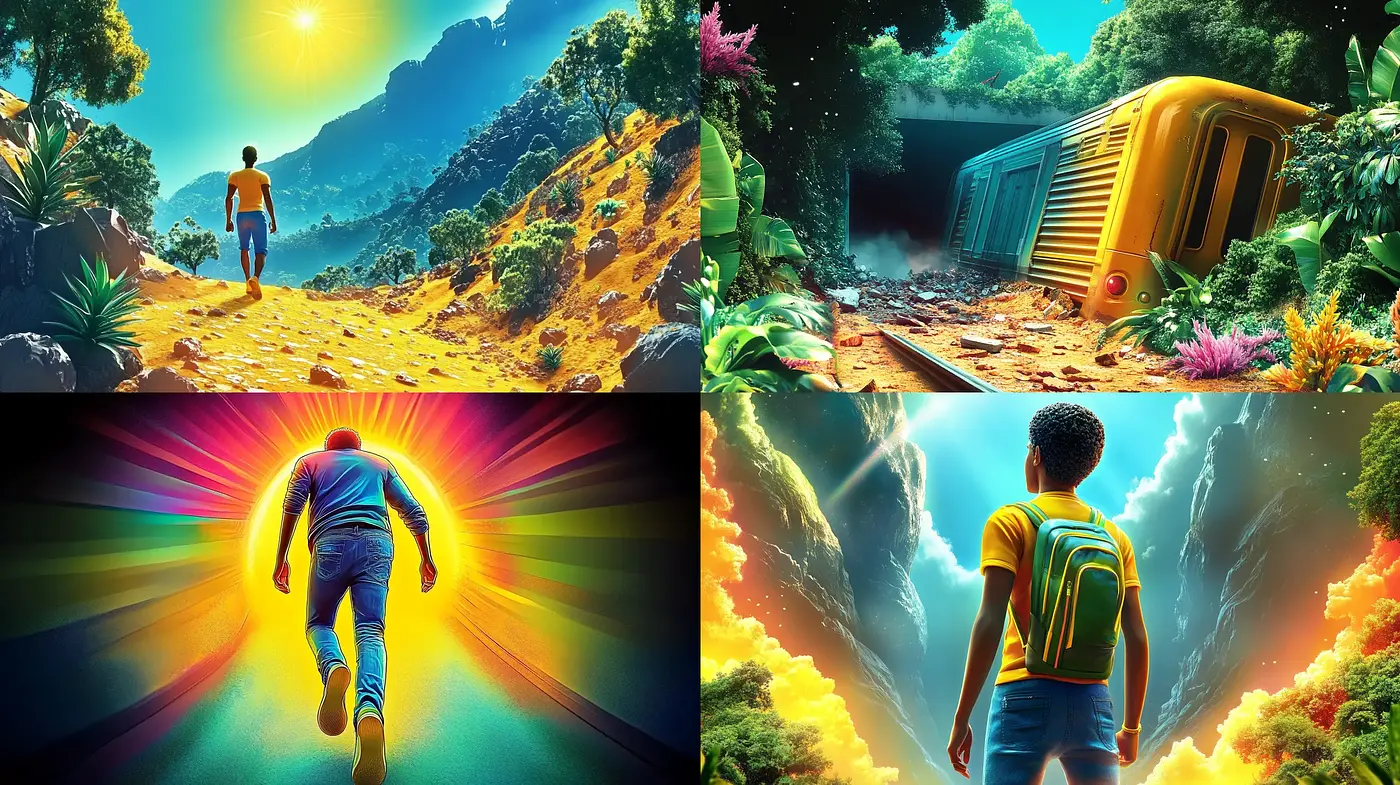 Vibrant Utopian Dreamscapes with a Touch of Surrealism - Midjourney sref style
