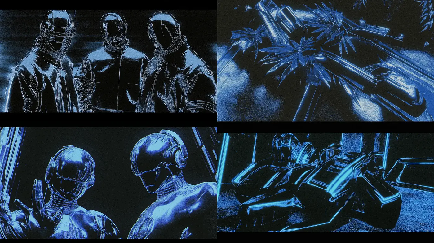 Neo-Noir Cybernetic Dreamscape Artistry - Midjourney sref style