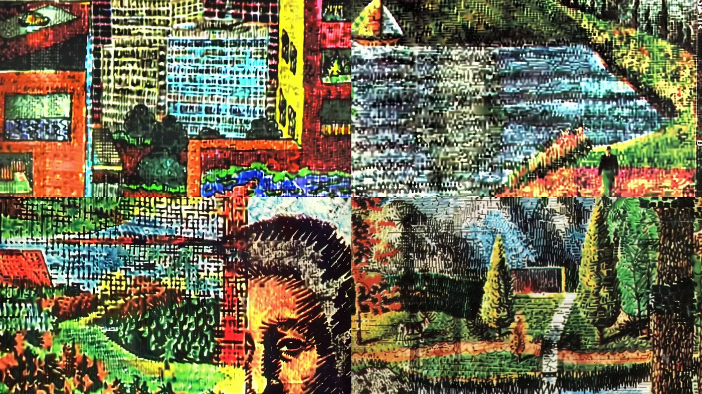 Fusion of Textured Narratives in Abstract Expressionism - Midjourney sref style
