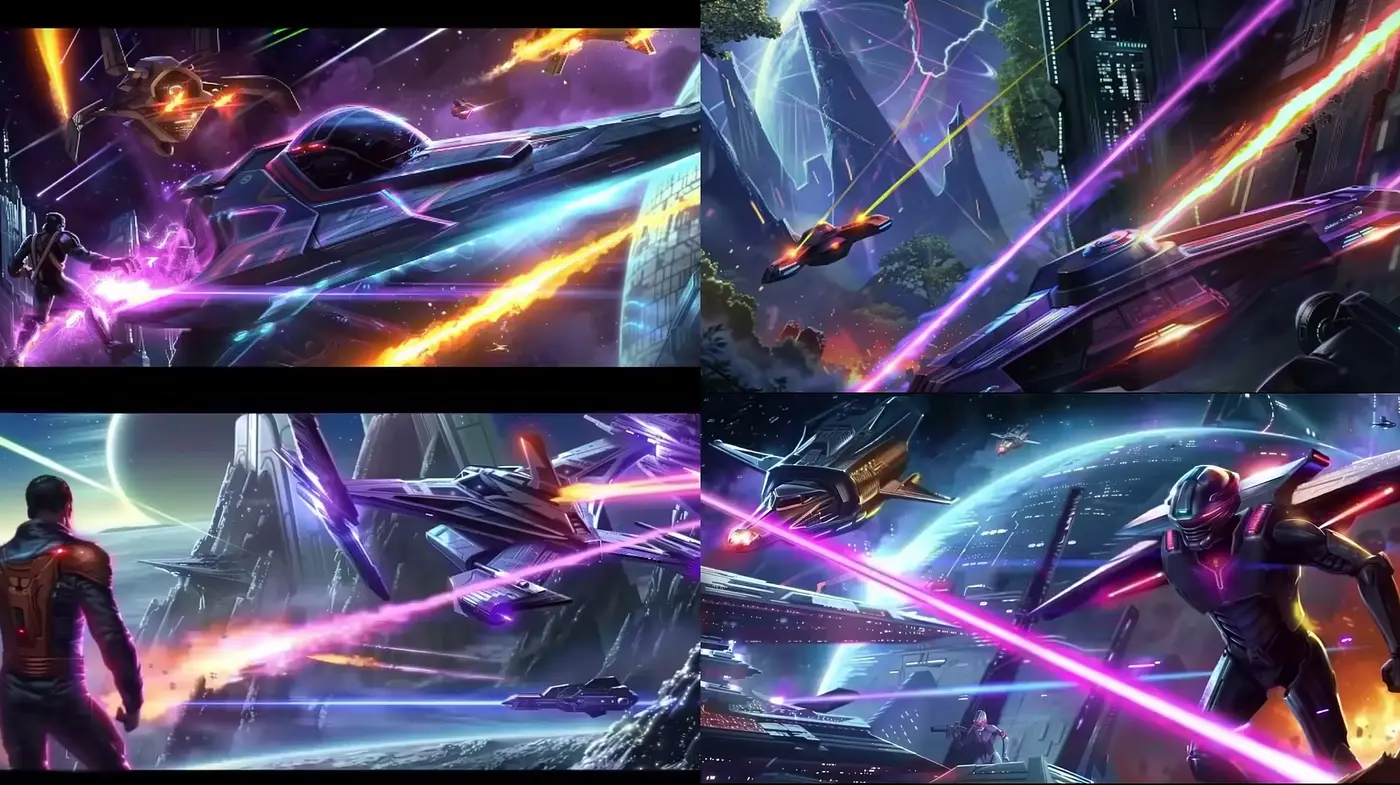 Futuristic Neon-Glow Space Opera Vistas - Midjourney sref style