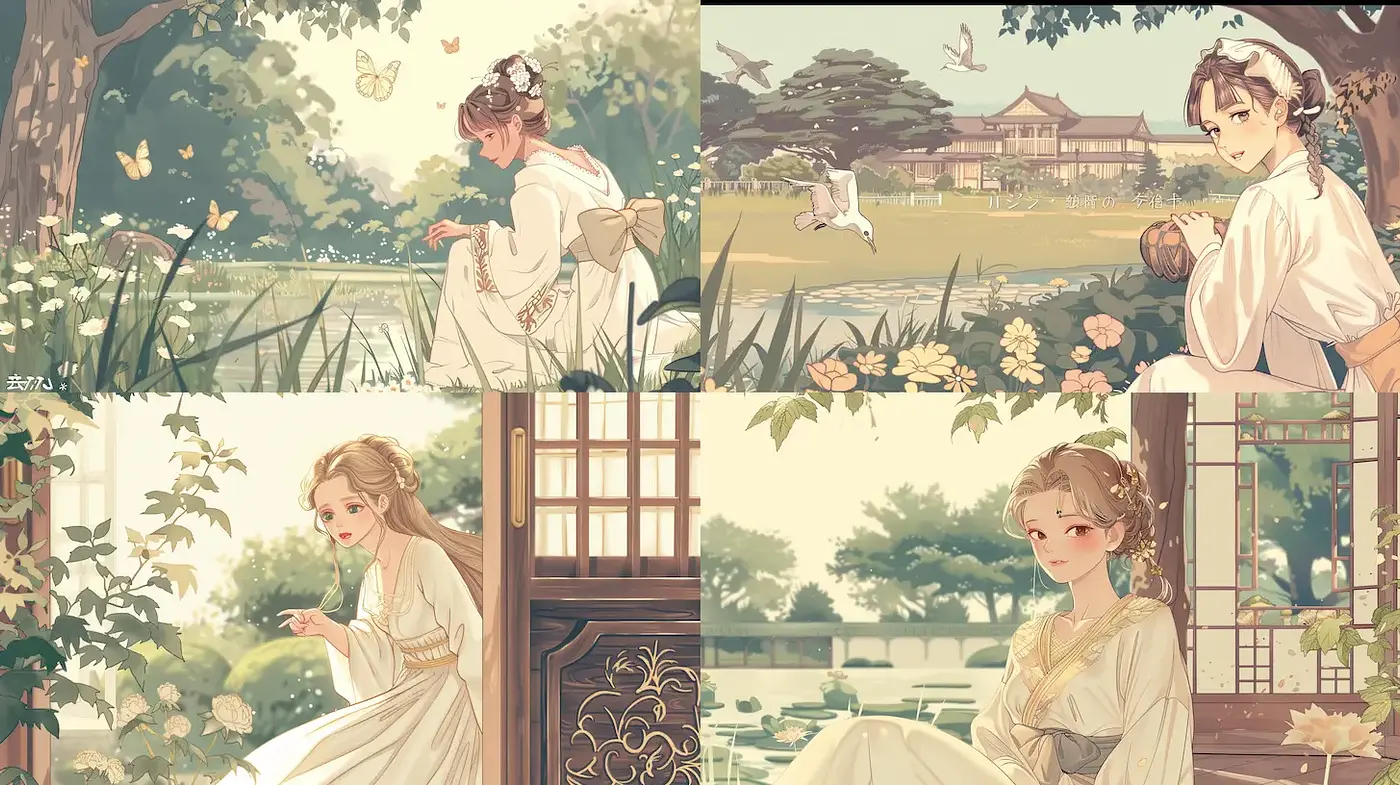 Serene and Dreamy Aesthetic with Nature and Elegance - Midjourney sref style