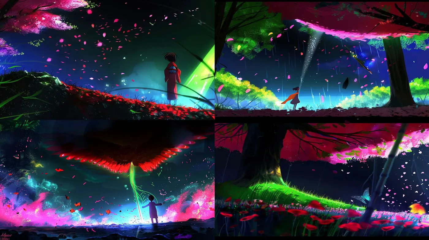 Luminous Dreamscape: A Vivid Journey Through Ethereal Environments - Midjourney sref style