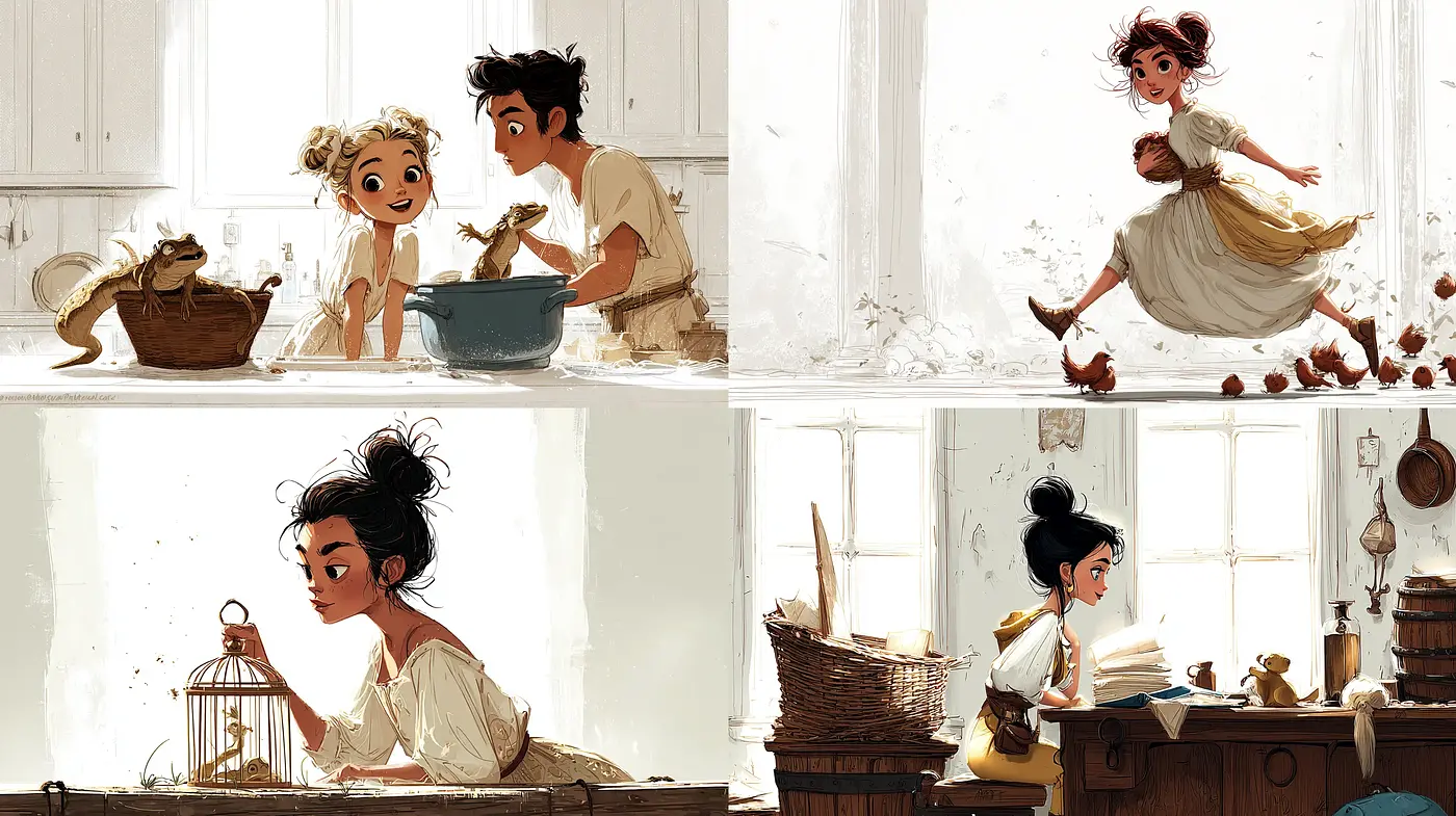 Charming and Whimsical Illustrations with a Lighthearted Touch - Midjourney sref style
