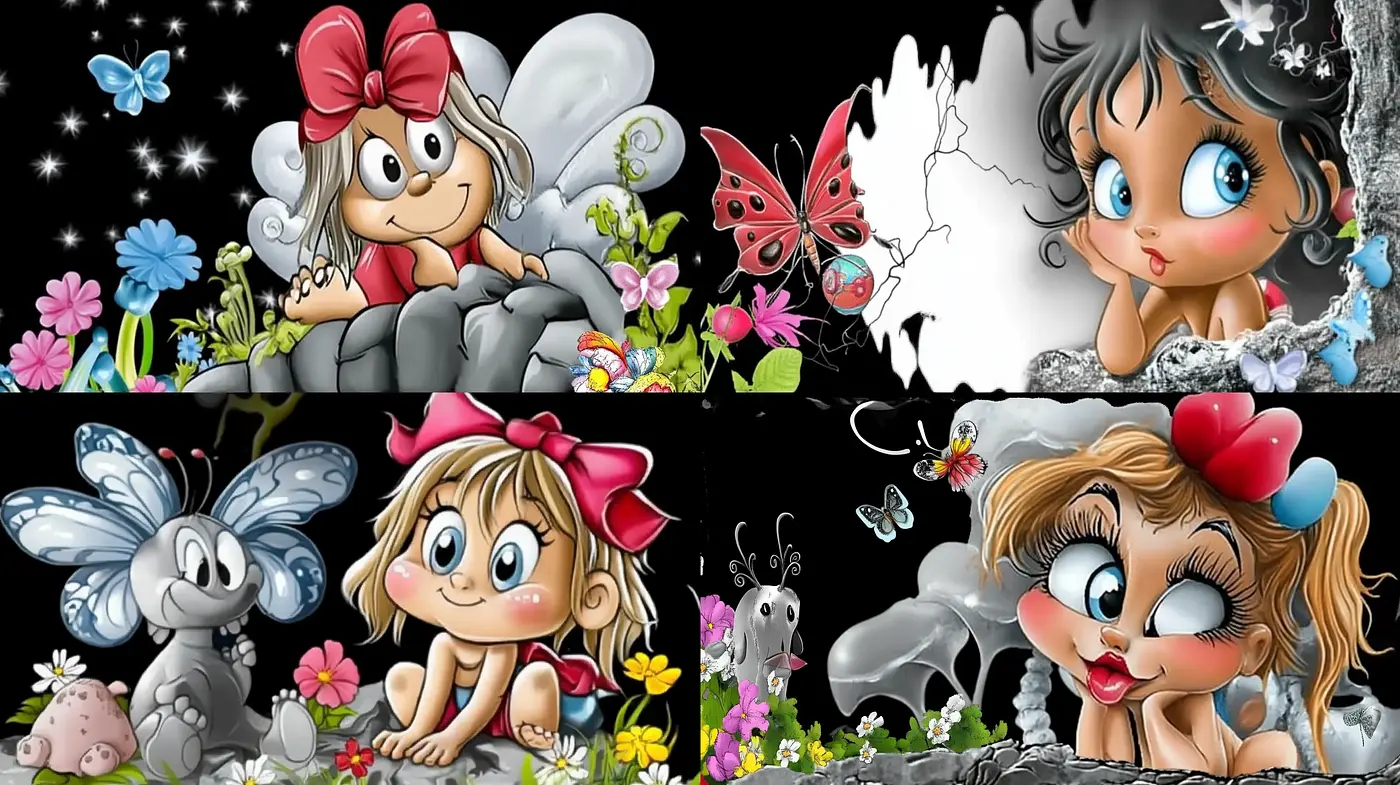Enchanted Whimsies: Cartoonesque Visions with a Fantasy Glow - Midjourney sref style