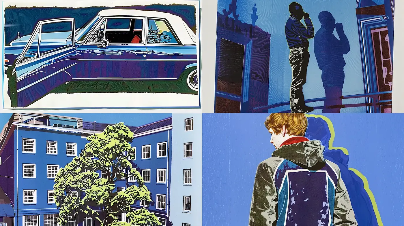 Dramatic and Contemporary Urban Expression with Bold Colors - Midjourney sref style