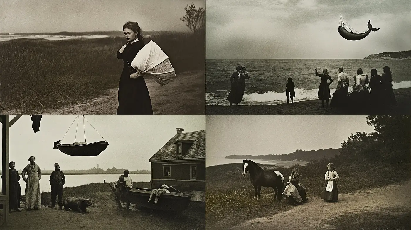 Monochrome Nostalgia: A Homage to Early 20th Century Photography - Midjourney sref style