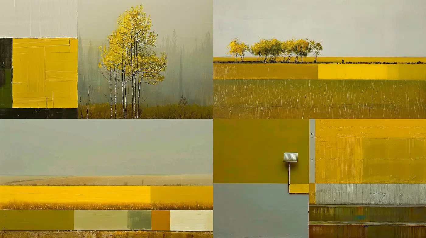 Autumnal Harmony: A Study in Textural Warmth and Serenity - Midjourney sref style