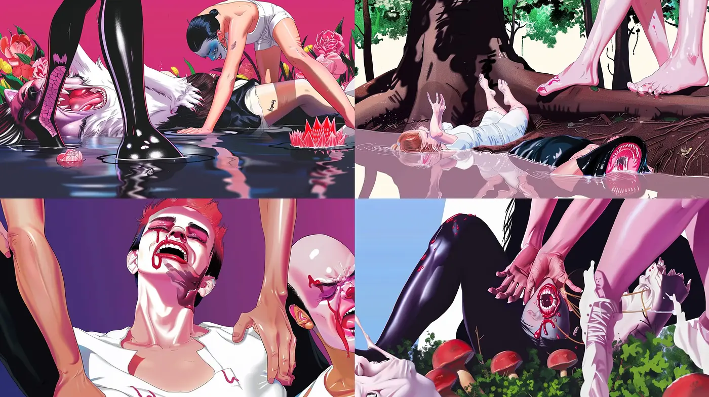 Vibrant Surrealism with a Photorealistic Pop Art Blend - Midjourney sref style