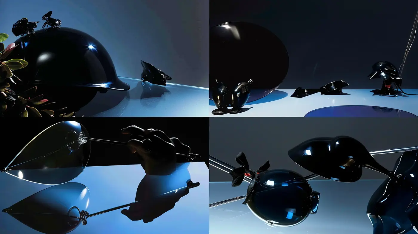 Futuristic Reflections in a Monochromatic Dreamscape - Midjourney sref style