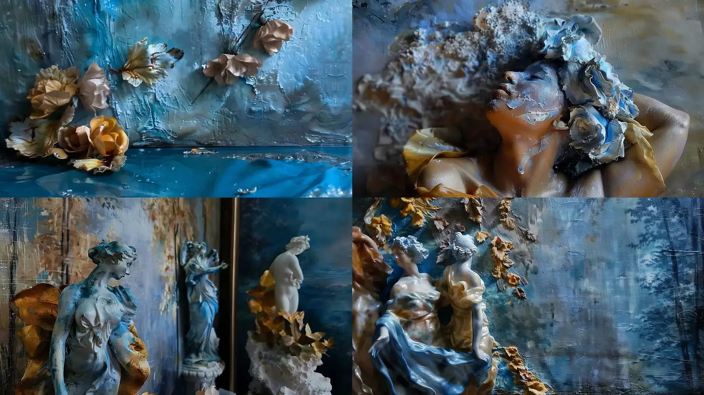 Ethereal Textures and Subdued Hues: A Neo-Classical Dream - Midjourney sref style