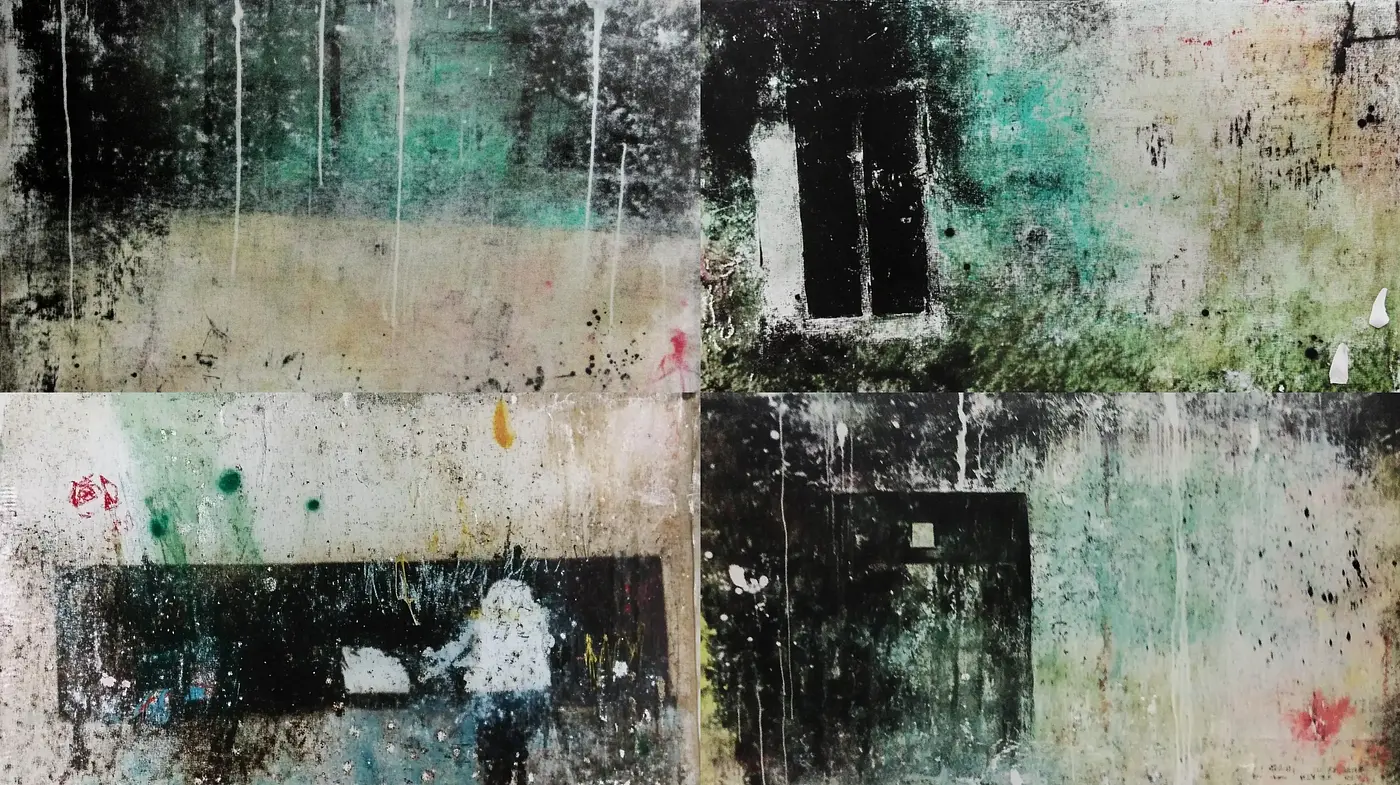 Weathered Urban Tapestry: A Study in Abstracted Decay - Midjourney sref style
