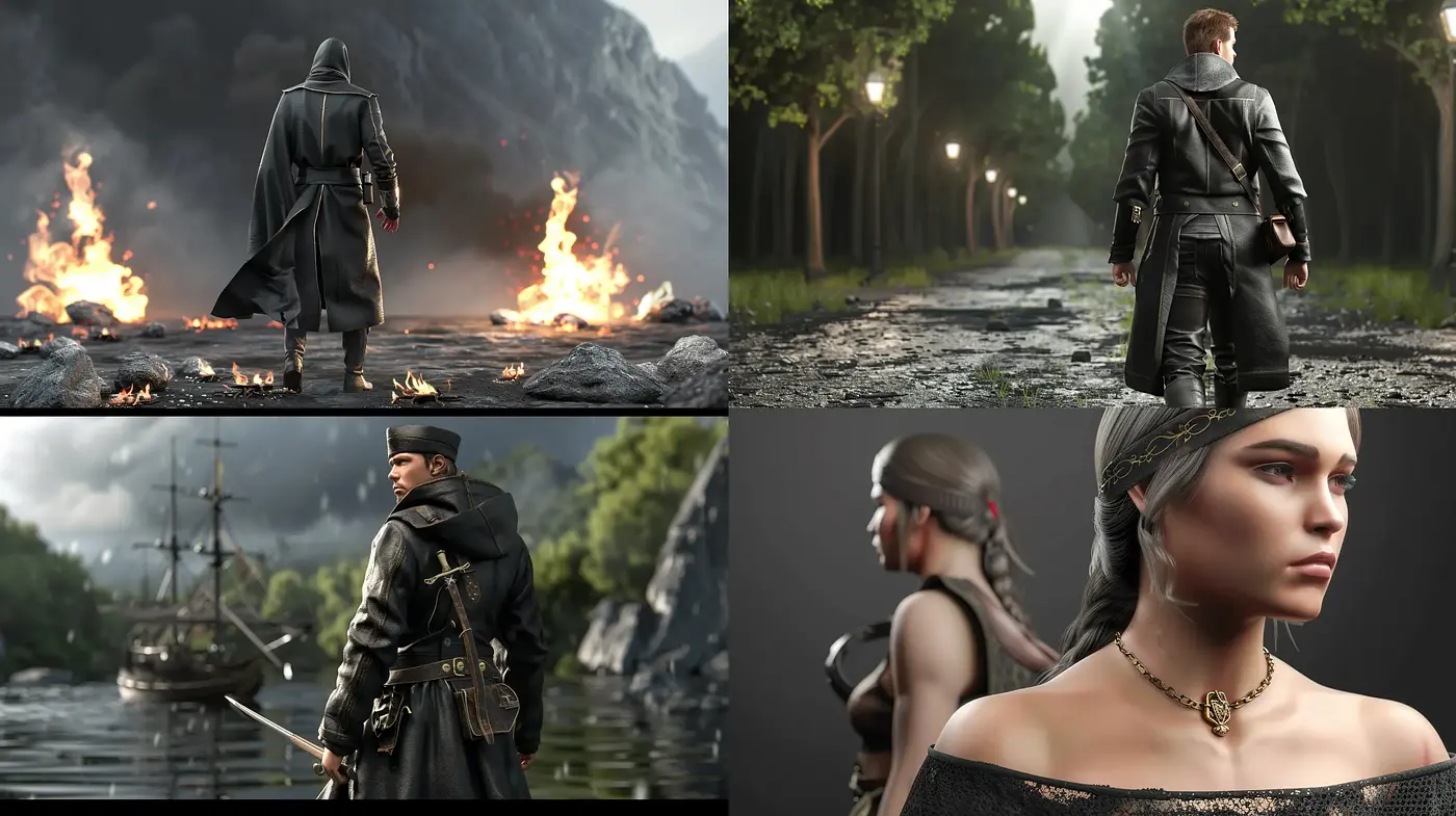 Cinematic Realism and Atmospheric Lighting in Digital Imagery - Midjourney sref style
