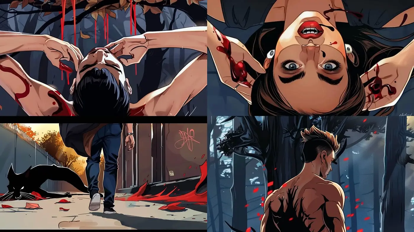 Eerie Cinematic Realism with a Graphic Novel Flair - Midjourney sref style