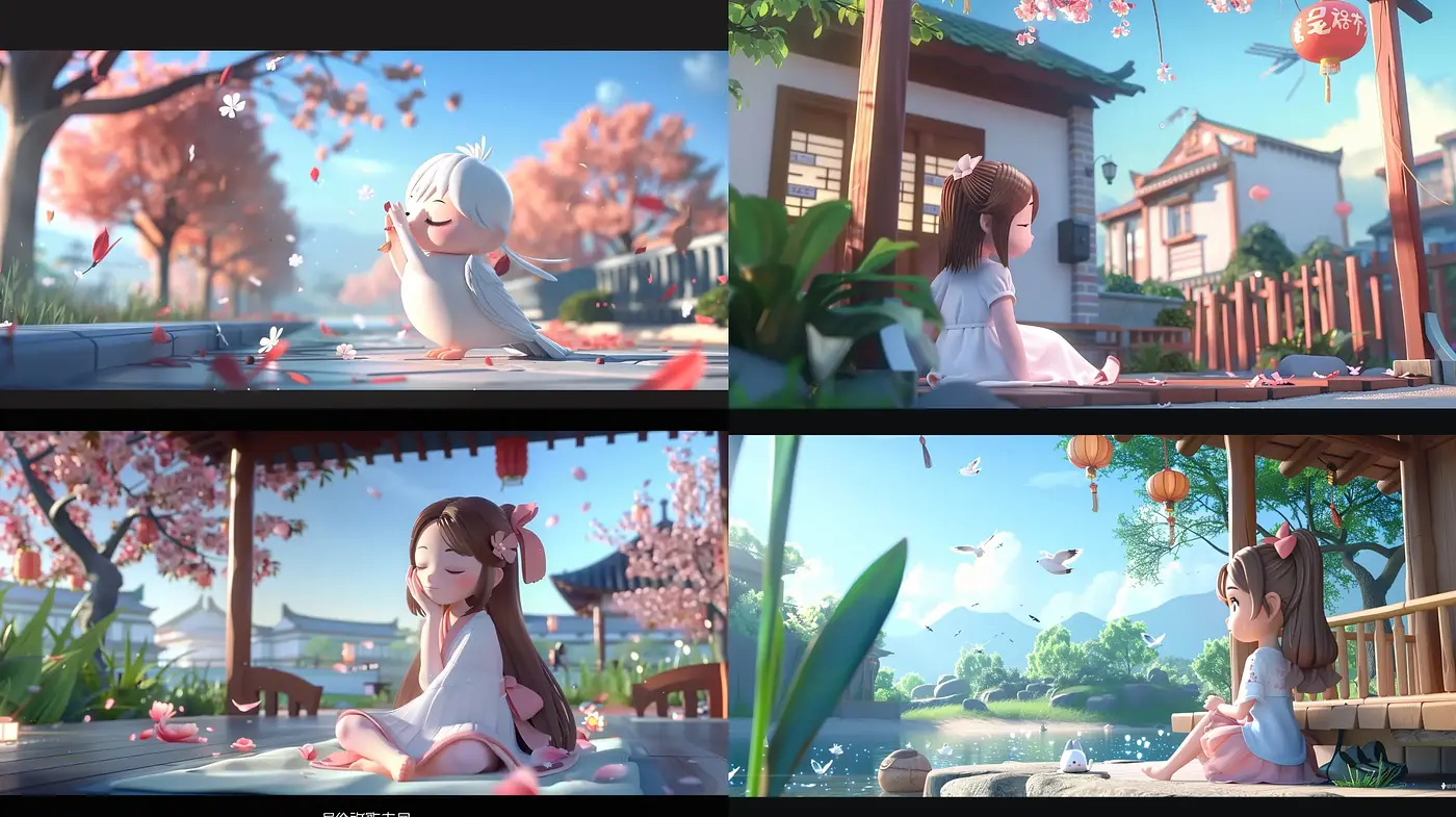 Serene Sakura-Inspired Anime Vistas - Midjourney sref style