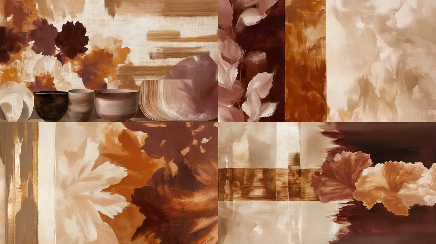 Abstract Earthy Tones Textural Harmony - Midjourney sref style