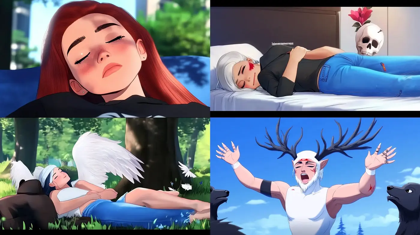 Energetic and Vivid Fantasy Anime Fusion - Midjourney sref style