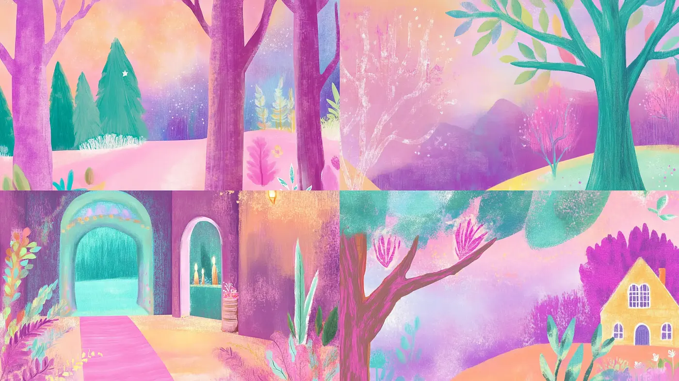 Dreamlike Pastel Vistas - Midjourney sref style