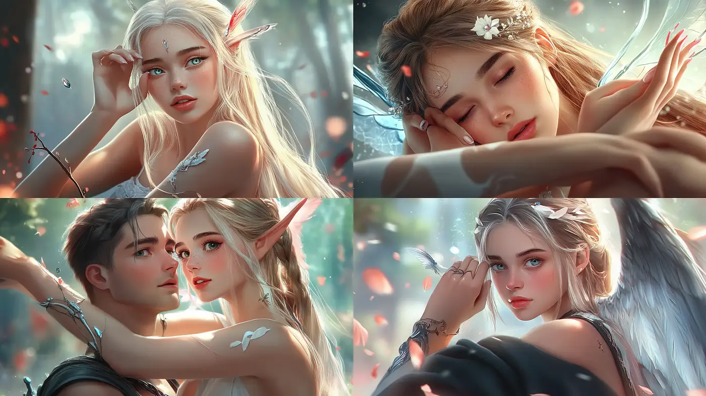 Ethereal Fantasy Pictorial with a Dream-like Luminosity and Coherent Pastel Palette - Midjourney sref style