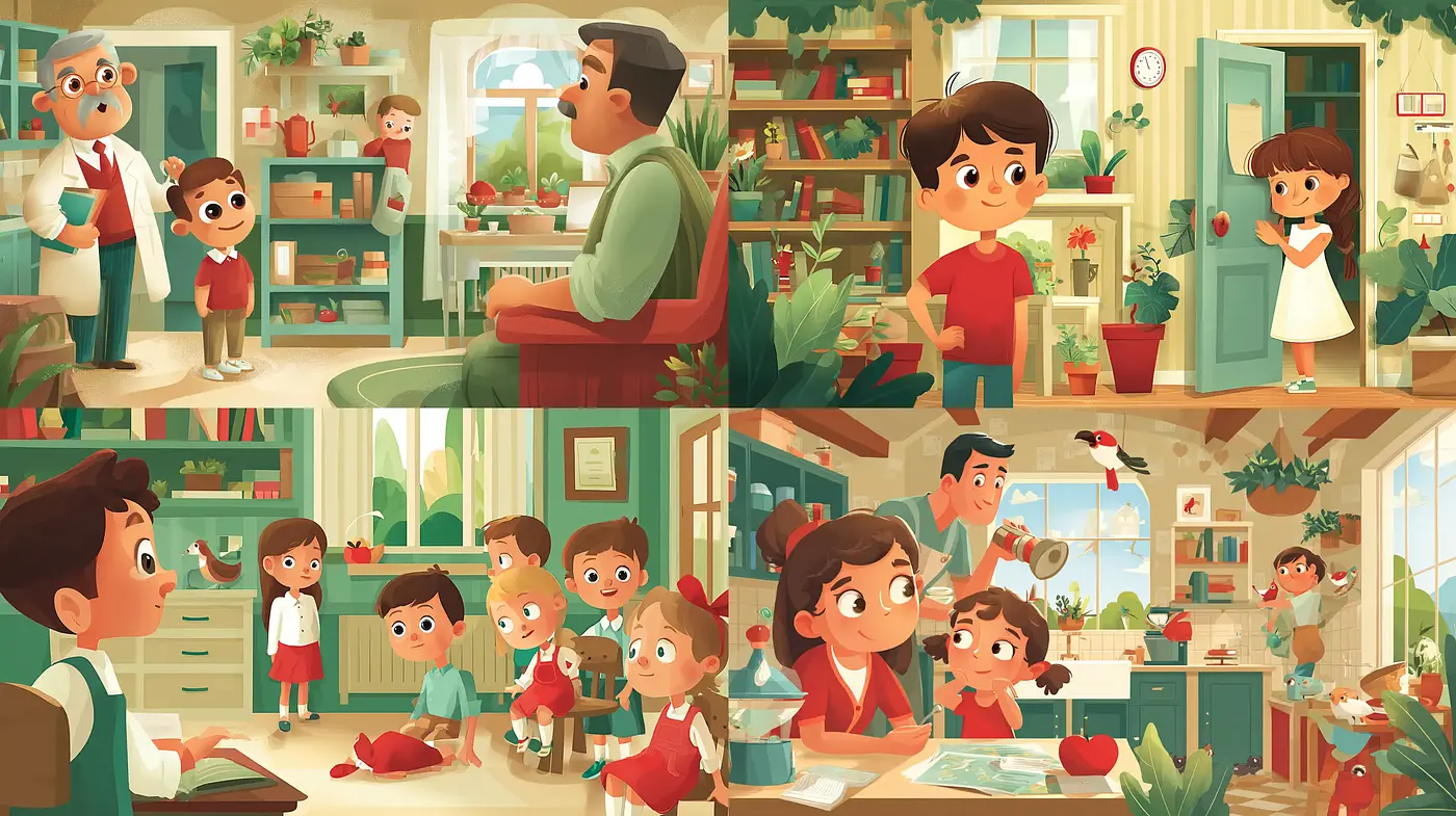 Charming and Playful Illustrations with a Whimsical Touch - Midjourney sref style