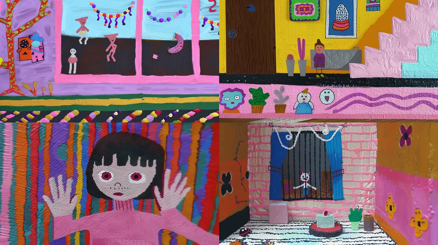 Whimsical Handcrafted Textile Fantasy - Midjourney sref style