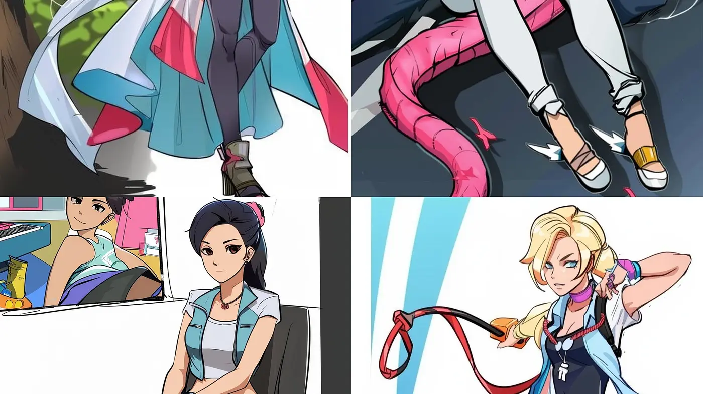 Vibrant Modern Anime Fusion with an Energetic and Youthful Appeal - Midjourney sref style