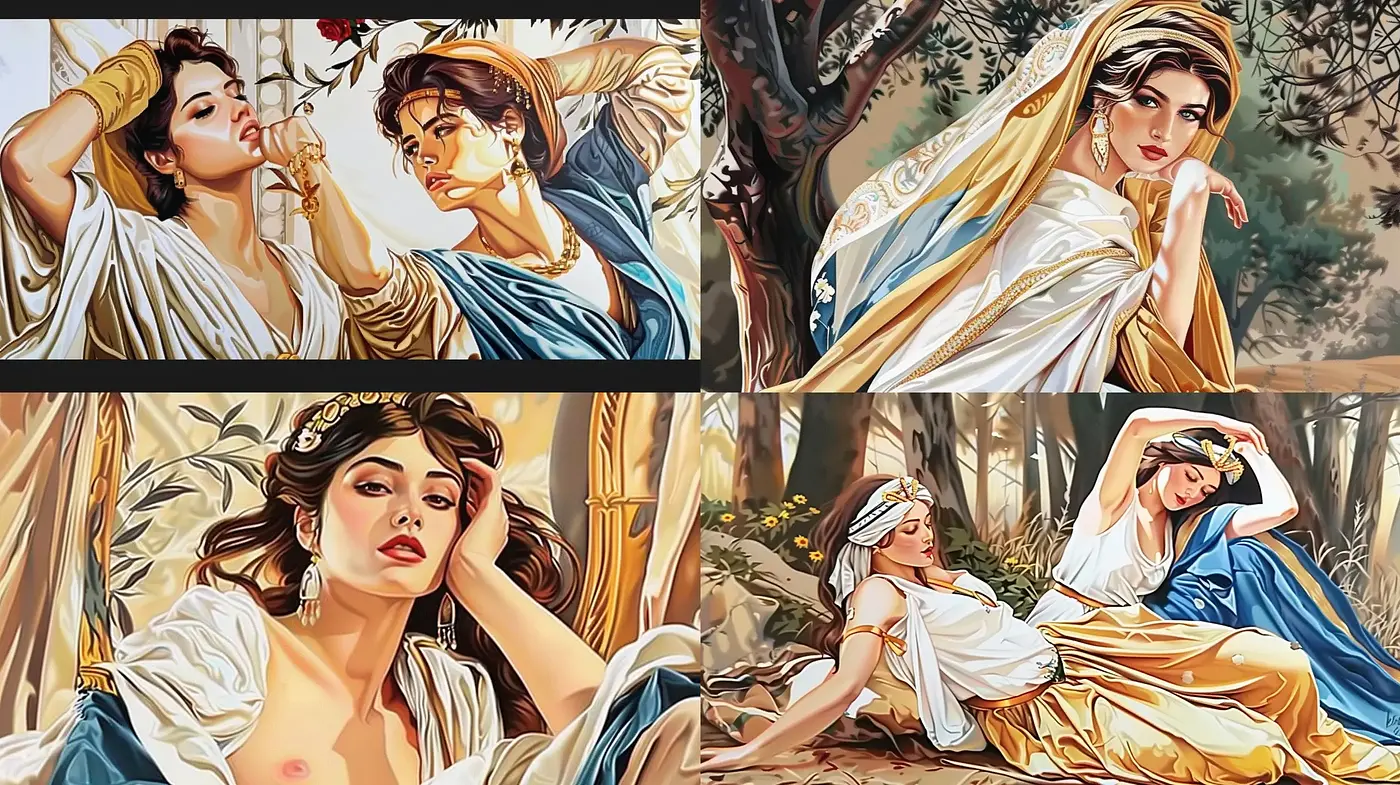 Neoclassical Reverie: A Harmonious Blend of Historical Romanticism and Digital Artistry - Midjourney sref style
