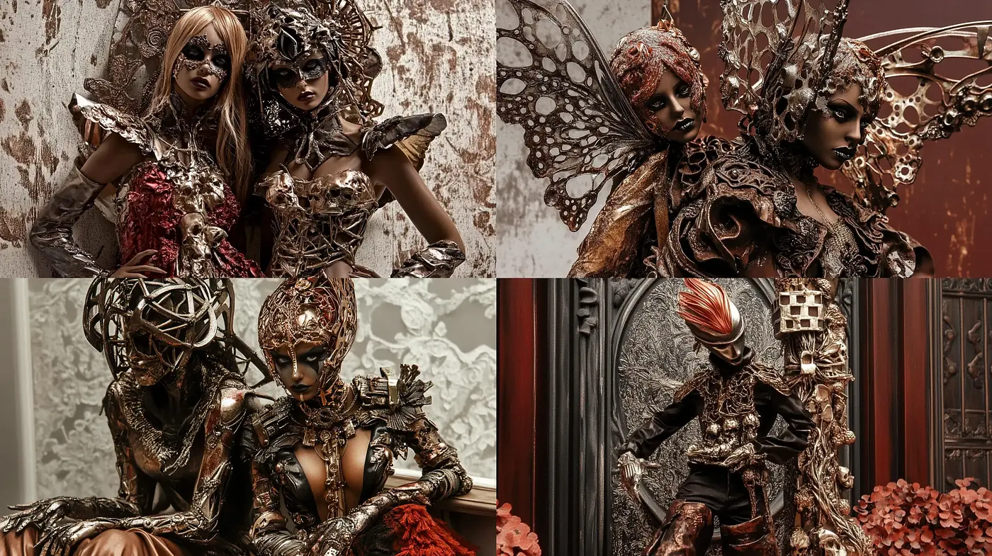 Baroque Elegance with a Hint of Steampunk Whimsy - Midjourney sref style