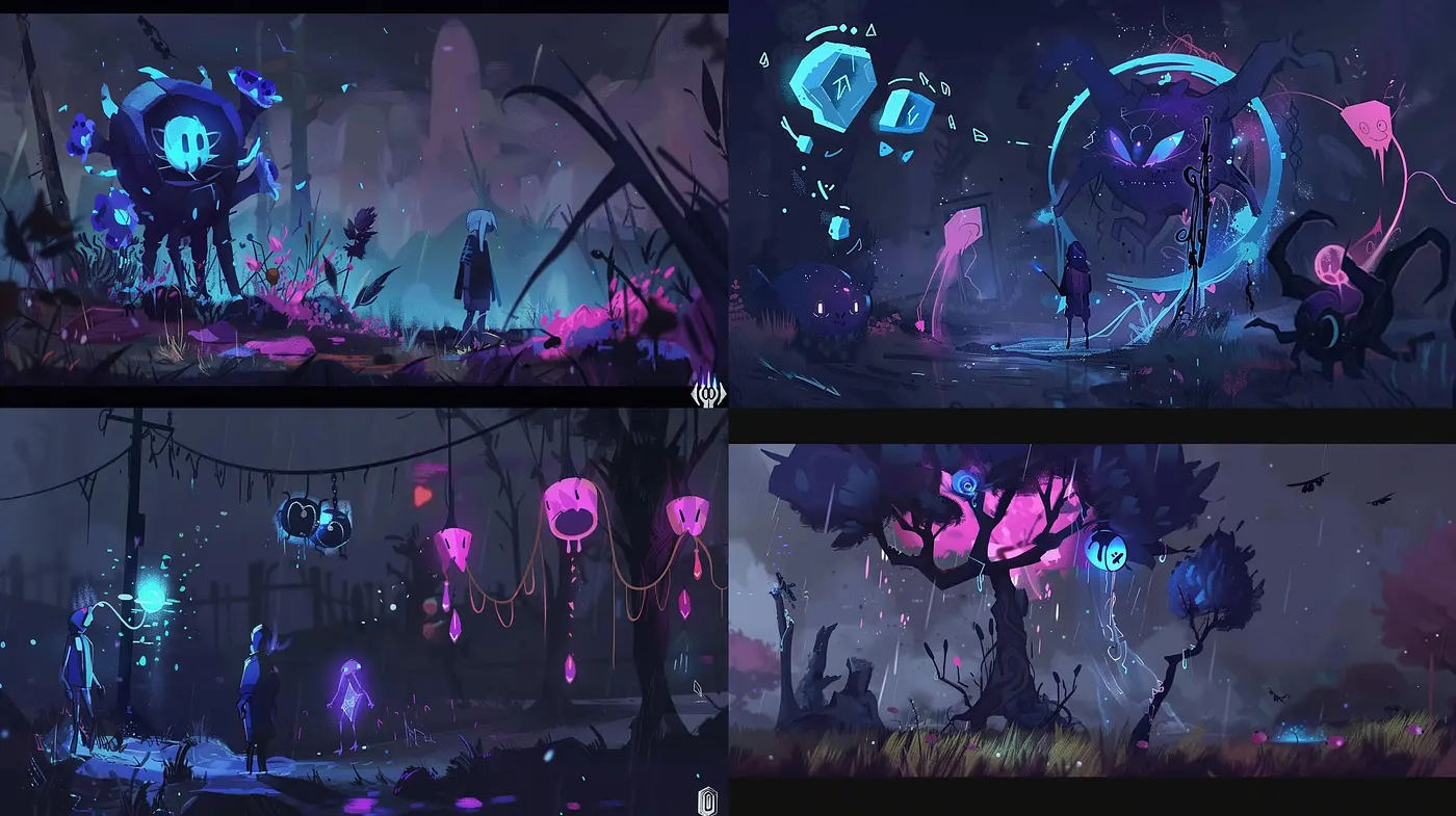 Ethereal Nocturne Dreamscape: A Luminescent Synthesis of Digital Artistry - Midjourney sref style
