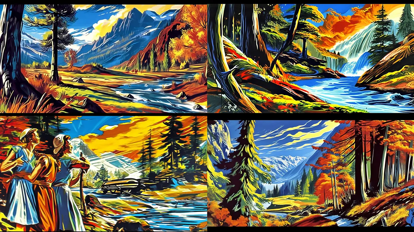 Vibrant Wilderness in Expressive Chromatic Harmony - Midjourney sref style