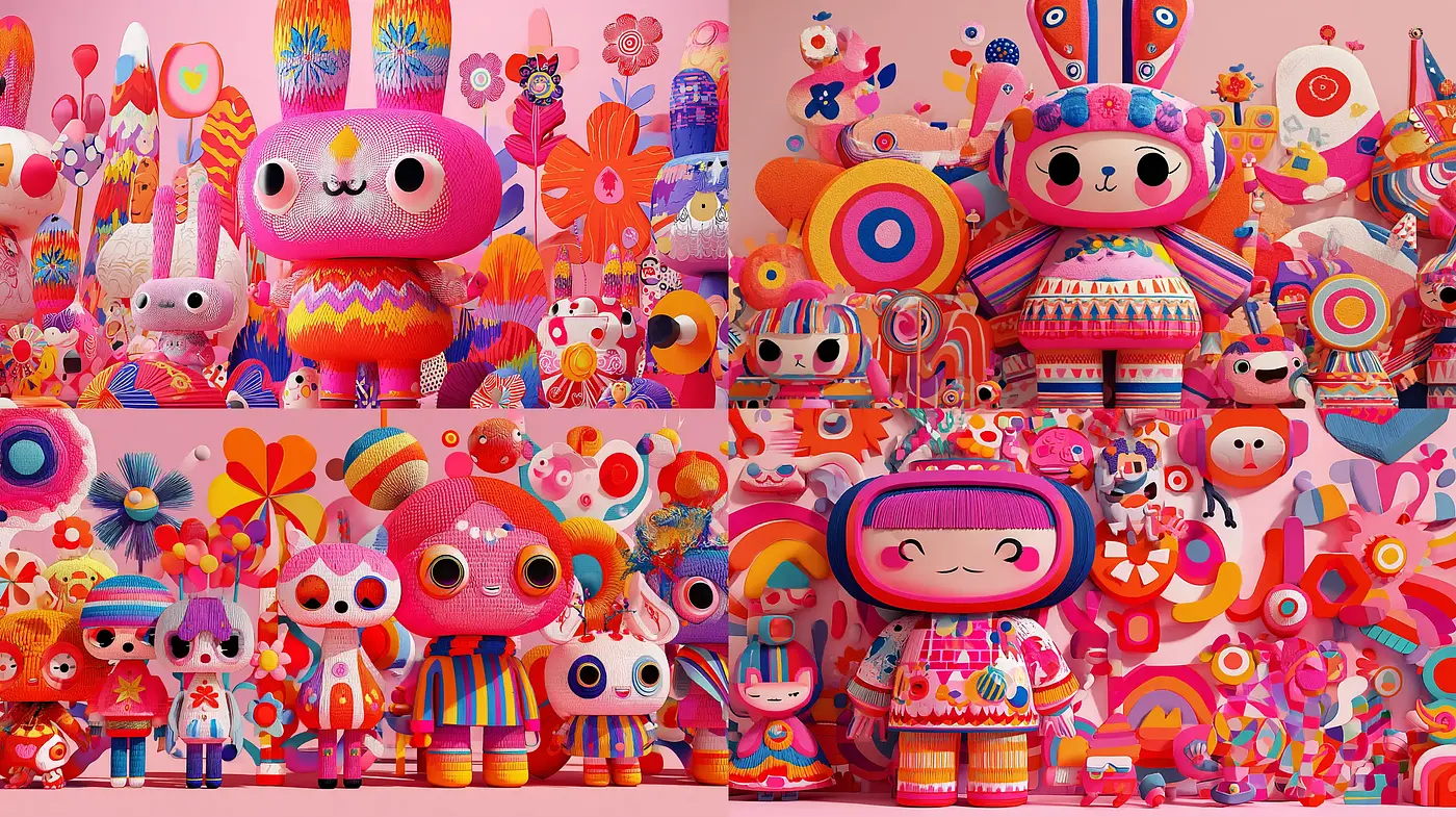 Playful and Vibrant Pop Art Aesthetic - Midjourney sref style