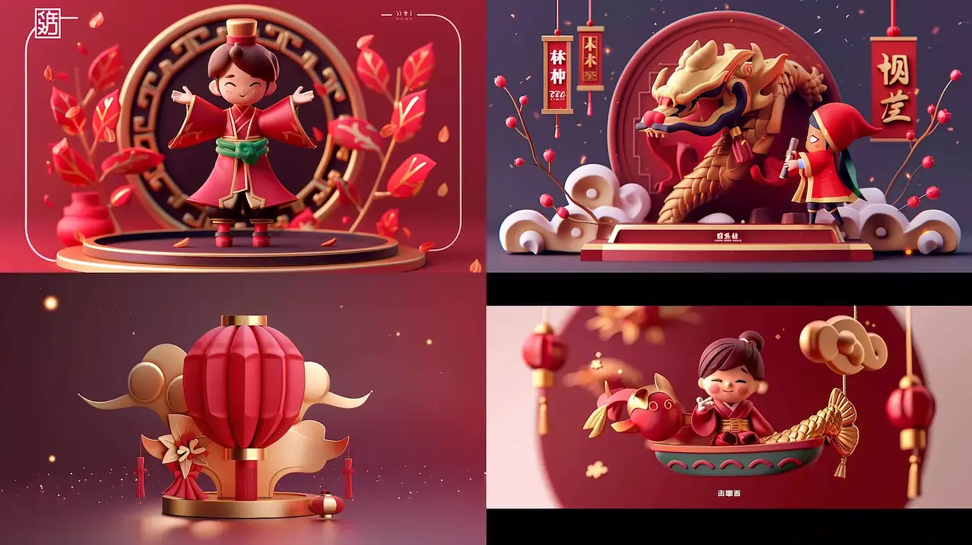 Charming and Vibrant Celebration Style with a Playful Composition - Midjourney sref style
