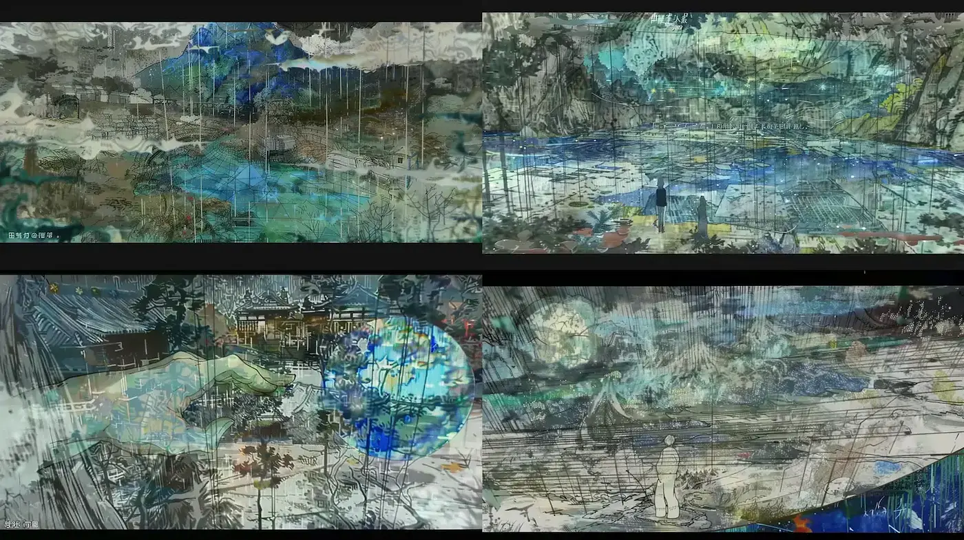 Atmospheric and Abstract Landscape with a Dreamlike Quality - Midjourney sref style