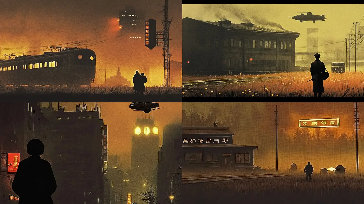 Dystopian Hues: An Ode to Surreal Solitude and Muted Moments - Midjourney sref style