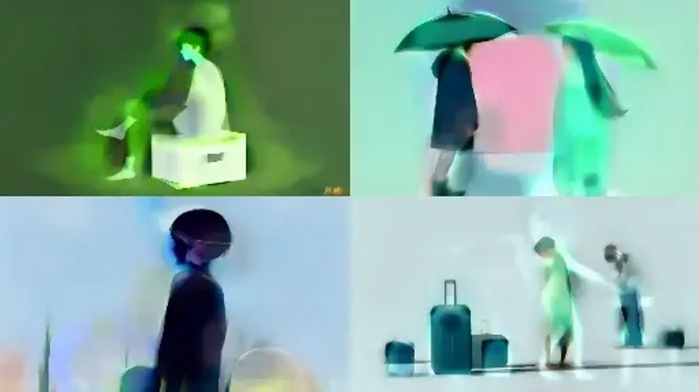 Soft-Hued Ethereal Dreamscapes with Patchwork Textures - Midjourney sref style