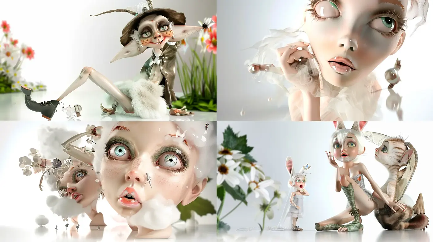 Ethereal Whimsy in Surreal Dreamscapes - Midjourney sref style
