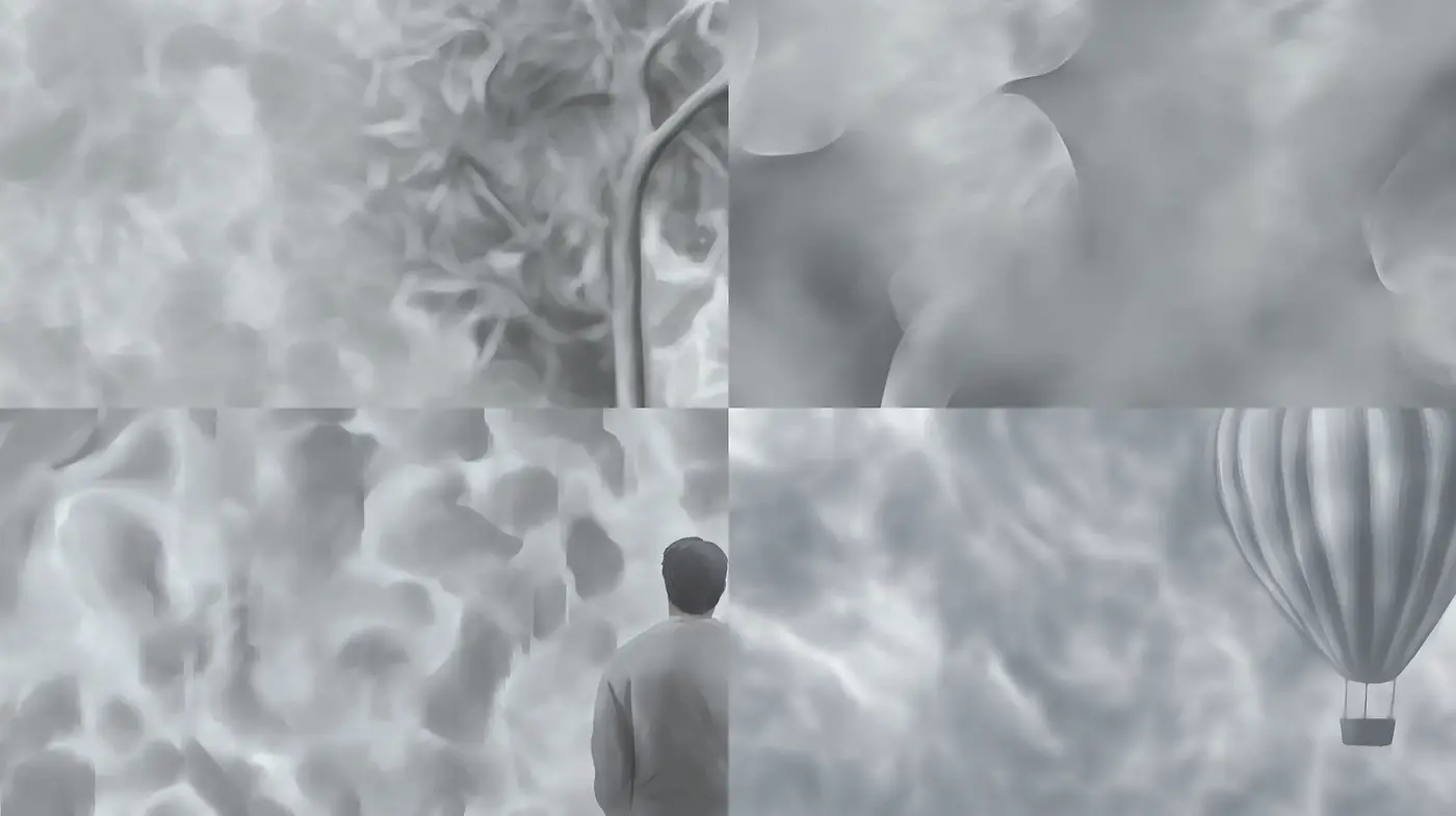 Ethereal Monochromatic Visions in Soft Focus - Midjourney sref style