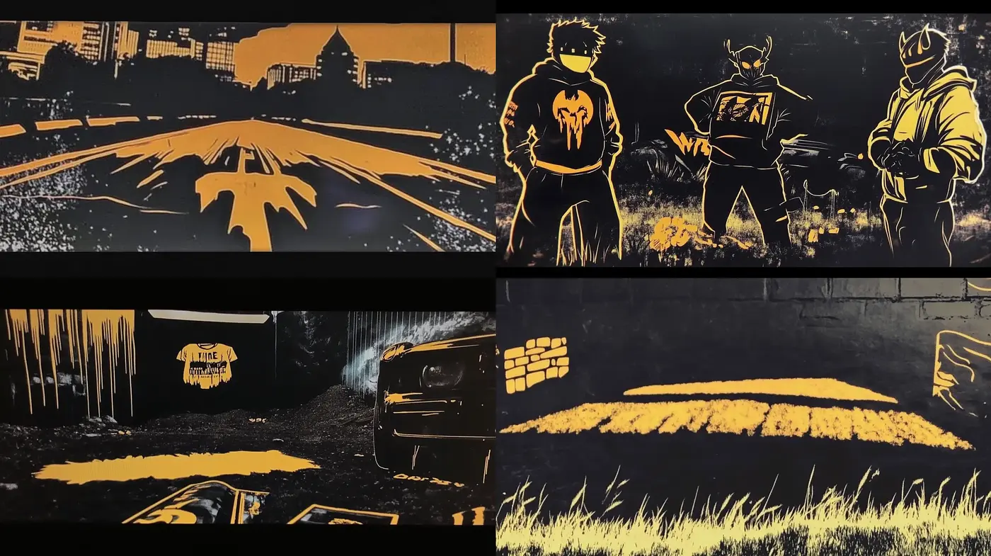 Nocturne in Black and Gold: The Graphic Novel Vision - Midjourney sref style