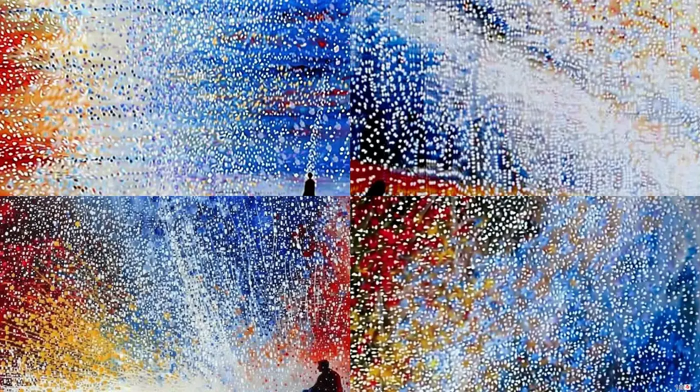 Dynamic and Colorful Abstract Textures with a Nostalgic Mood - Midjourney sref style