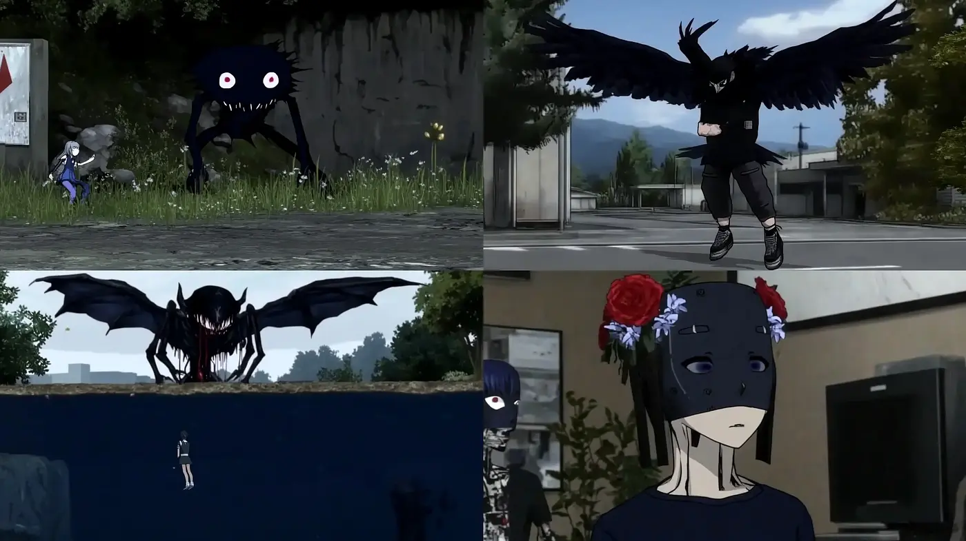 Gothic Anime Fusion with Surreal Overtones - Midjourney sref style