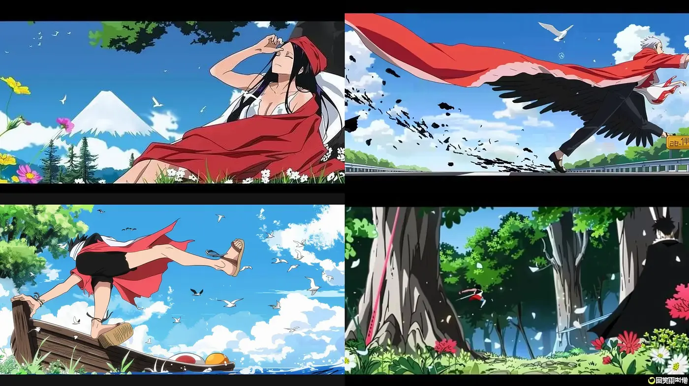 Harmonious Anime-Inspired Natural Vistas with Vibrant Hues - Midjourney sref style