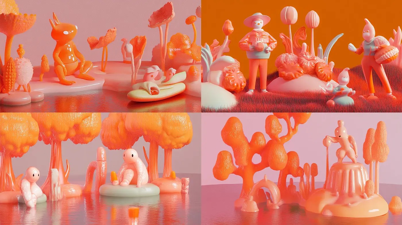 Monochrome Dreamscape: A Surreal Coral Wonderland - Midjourney sref style
