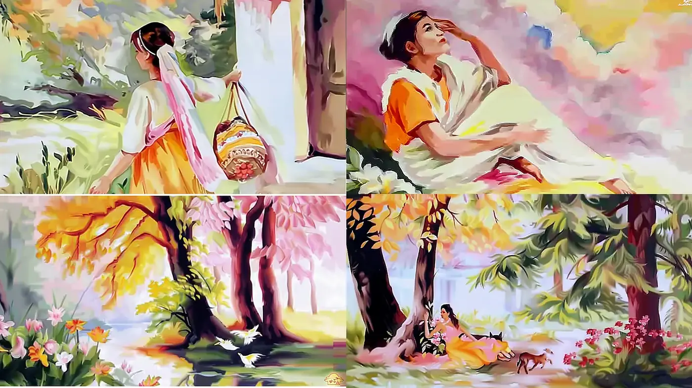Whimsical and Lush Depictions of Nature with a Dreamlike Quality - Midjourney sref style