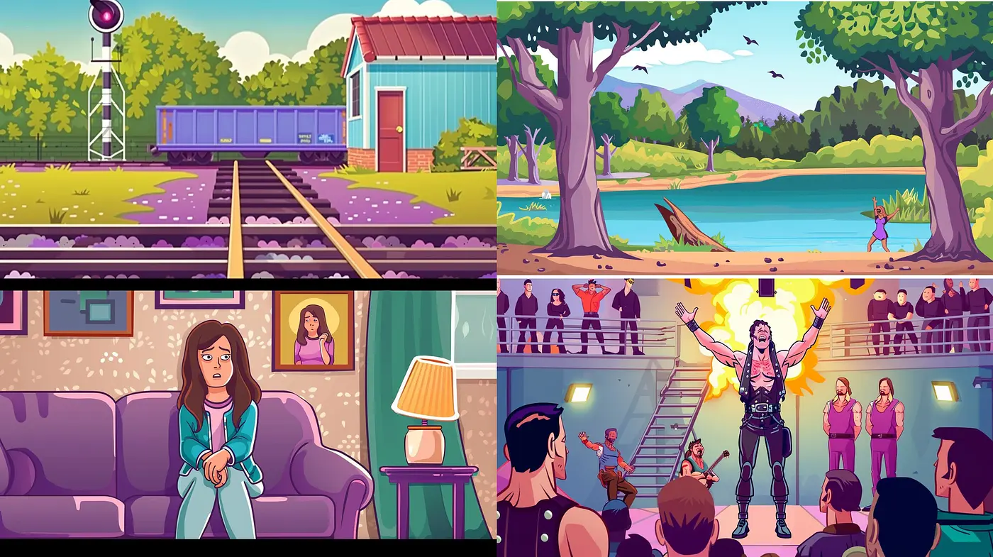 Consistent Chromatism and Stylized Realism in Digital Illustrations - Midjourney sref style