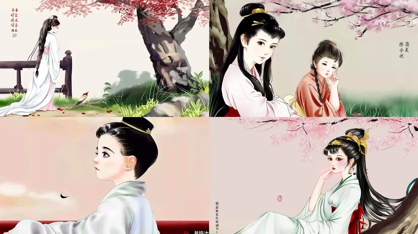 Elegant and Serene Depiction of Traditional East Asian Aesthetics - Midjourney sref style