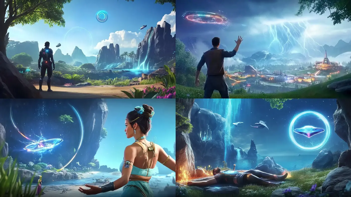 Futuristic Arcadia: A Surreal Fusion of Nature and Advanced Technology - Midjourney sref style