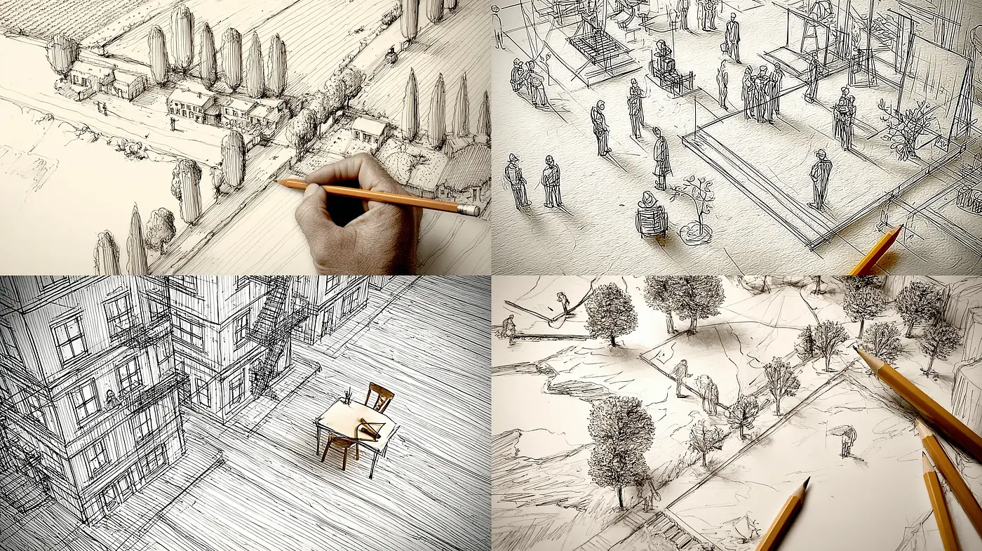 Intricate Artistic Landscapes with Detailed Illustrations - Midjourney sref style